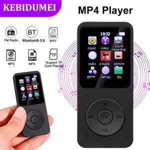 MP4 블루투스 MP3 플레이어 내장 스피커 휴대용 스테레오 음악 FM 라디오 전자책 녹음 지지대 TF