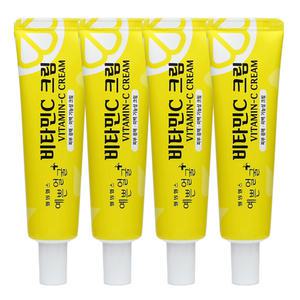 웰빙헬스 예쁜얼굴 비타민C 크림 25g (4개)/ 피부광채 미백 기능성 크림