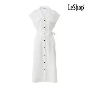 [롯데백화점]르샵 더블 카라 버튼 허리끈 롱 원피스 (BP7OP040A)