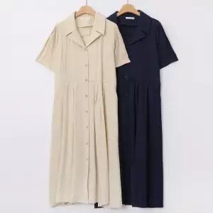 빅사이즈카라원피스 U920L507 썸머피그닉주름원피스 LY