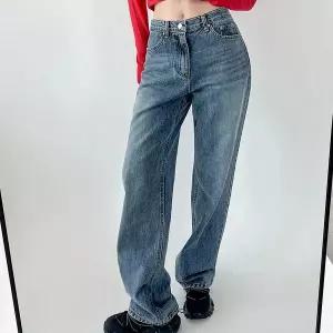 [하프클럽/]여성 긴키 스트레이트핏 가을용 데님 논스판 코튼 바지