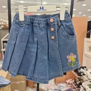 [탈렌트키즈]탈렌트 키즈 PC프리링링데님스커트(치마바지)_JJ