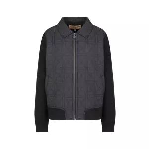 [크로커다일 레이디] 니트소매 믹스 우븐 퀼팅 자켓_CLDWJK302