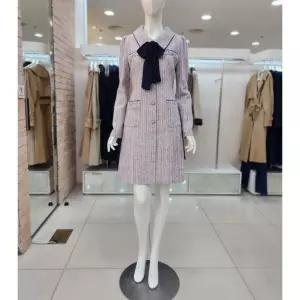 [JJ JIGOTT][JJ지고트]파이핑 디테일 트위드 원피스 GN9A0OP57_DG