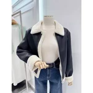 갤러리아 [ab.f.z] 퍼 카라 집업 인조 레더 자켓(ATZ4FFM2K)