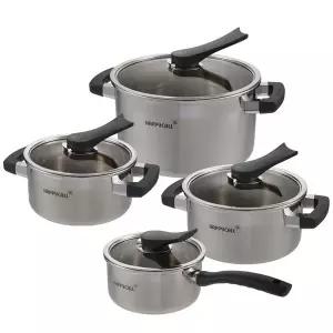 해피콜 통3중 인덕션 냄비 4P SET