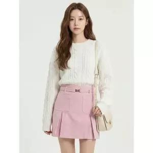 [하프클럽/에고이스트]핑크 아웃 포켓 A라인 미니 스커트 EN4WS260