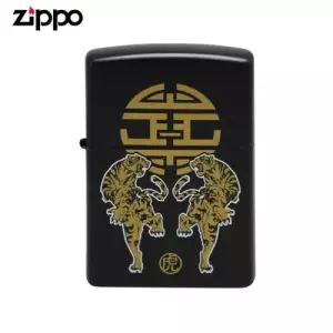 ZIPPO 라이터 프린팅 ORIENTAL TIGER BK 오일+심지+부싯돌 3종세트 포함