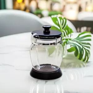 도모 아크릴 원목 케니스터 (중) 원두 밀폐용기 잡곡 커피 보관통 향신료통 양념병 용기