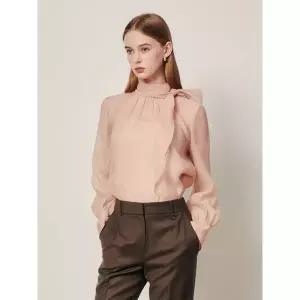 [지고트](광주신세계)JR9A0BL299[쉬폰 드레이프 넥 블라우스]