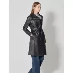 [르오트]천연양가죽100프로 비뇰라 램스킨 트렌치코트_P406558354