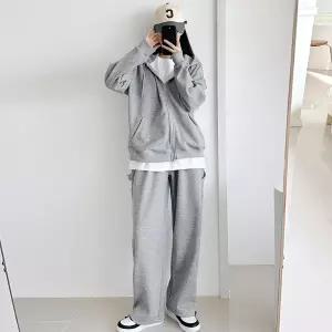 [데일리셋업] 절개 후드집업 카펜터 와이드 세트 가을 트레이닝 오버핏 집업 데일리 남녀공용