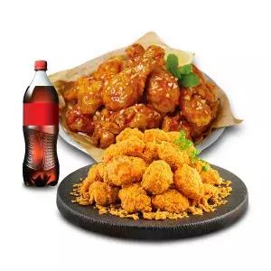 (호식이두마리) 양념치킨+크리스피(순살)+콜라500ml