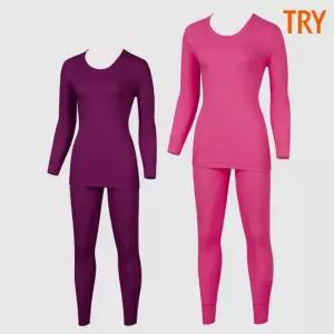 트라이 할머니내복 여성 도톰한 삼중직 보온메리 한파 겨울 보온내의 세트