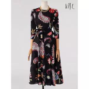 [하프클럽/윈]UNE럭셔리플리츠 패턴원피스