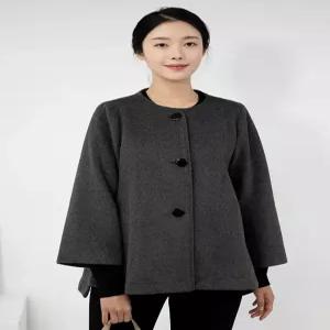 [모슬린]엄마옷 라운드 모직 숏코트 516FGH110 마담중년여성빅사이즈50대60대