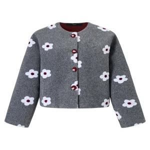 [르샵]플라워 자수 누빔 라운드 자켓 (DP4JK010A)