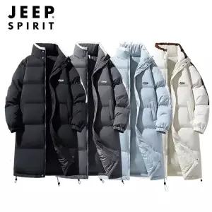 지프 JEEP SPIRIT 정품 남녀공용 롱패딩 벤치파카 롱점퍼 루즈핏 JS8123+면양말