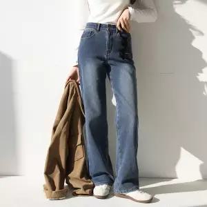 [피핀] 숏/중/롱 핫텐셀 밍크기모 세미 와이드 데님 #710574