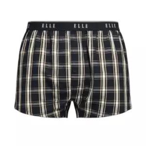 [롯데백화점]엘르이너웨어 남성 체크 아웃밴드 트렁크(EDMTK981NV)