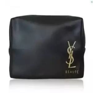 입생로랑뷰티/ 입생로랑 골드로고 블랙사각파우치