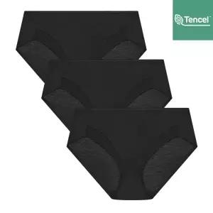 수아팜 [정상가 35700원] 주니어 순수 모달 임파선 팬티 3매_블랙