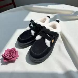 [갤러리아] 고세 데일리 여성 러블리 스웨이드 리본 양털 스니커즈 GZP5F106 블랙 3cm