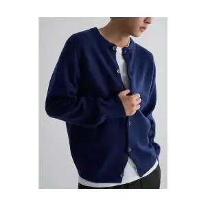 매장정품 에잇세컨즈 8SECONDS 소프트 터치 솔리드 라운드 카디건 네이비 45525ALY1R 532378