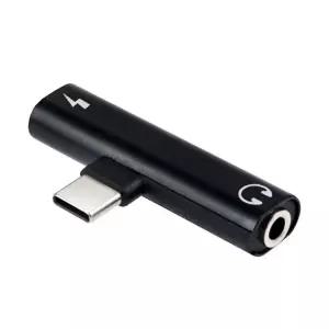 C타입 4극 이어폰 감상 듀얼젠더 볼륨조절 동시충전 컨트롤러 USB AUX 음악 3.1