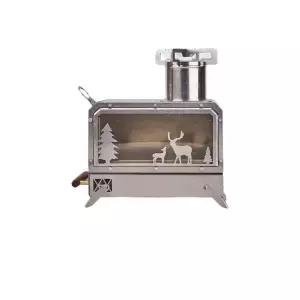 미니 캠핑 화로 구이팬 소형 개인화로 직사각 숯불