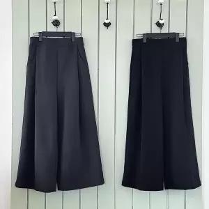 [하프클럽/]여성 출근룩 에이라인 FW 다크 핀턱 넓은 바지