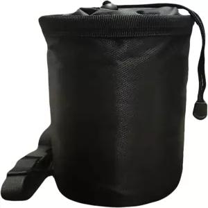 록 클라이밍 초크 백 볼더링 버킷 지퍼 포켓이 있는 7.5인치 옥스포드 - 남성용 경량 체육관 액세서리(블랙