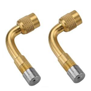 자동차 오토바이 자전거 스쿠터 2팩 범용 익스텐더용 90도 타이어 밸브 익스텐션 어댑터