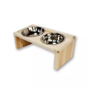 원목애견식탁 원목식탁 2구 밥그릇 애견식기 강아지 원목애견식탁 원목식탁 2구 밥그릇 애견식기 강아지
