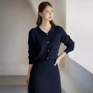 [시크라인] 테오나 오픈카라 니트 가디건