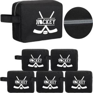 실트라이앵글 6개 하키 테이프 액세서리 가방 - 왁스 가위 수리 키트 보관 사무실 용품을 위한 이중 지퍼가