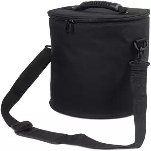 Klmnop 하키 퍽 가방 조절 가능한 어깨 끈으로 최대 50개의 퍽을 보관할 수 있는 방수 캐리어 및