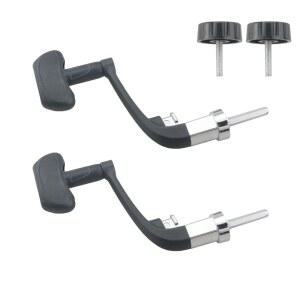 WELWIK 2PCS 플라스틱 전동 핸들 낚시 릴 회전 휠 접이식 로커 액세서리 교체 부품 1000-4000 시리즈용