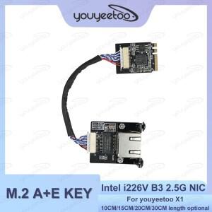 산업용 등급 M.2 A 및 E Intel i226V youyeetoo X1 NVME 키 키용 맞춤형 2.5G 이더넷 서버 NIC
