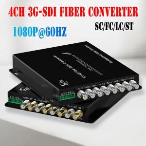 RS485 및 4채널 탈리 1080P60Hz 루프 출력 단일 모드 20km SCSTLCFC 파이버 포트를 갖춘 3G-SDI 컨버터