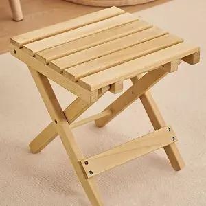 2p 원목의자 세트 접이식 우드 선반 나무 의자 (WFJPQPO)