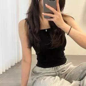 여자 3컬러 이너 레이어드 라운드 나시 티셔츠