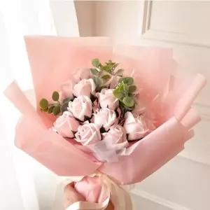 핑크 장미 비누 꽃다발 어버이날 스승의날 결혼기념일 입학 졸업 부모님 선생님 선물 비누꽃다발