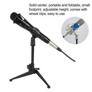 조정 가능 마이크 스탠드 데스크탑 삼각대 테이블 클립 홀더 브래킷 휴대용 경량