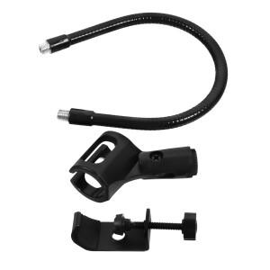 1세트 플렉시블 튜브 마이크 스탠드 홀더 데스크 암 랙 라이브 스트리밍 마운트 클립 철제 조절 가능 방향