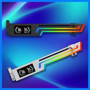 파워 트레인 Z-X6 온도 표시 그래픽 카드 브래킷 5V 3PIN ARGB AURA SYNC 그래픽 카드 VGA 홀더 높이 조절