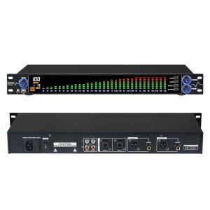 [미국배송] 가정용 스테레오 오디오 시스템용 MIZISNR 디지털 이퀄라이저 PC 튜닝 소음 감소 및 스펙트럼 분석기 디스플레이를 갖춘 프로페셔널 31 밴드 듀얼 채널 그래픽 이퀄라이저 음악 EQ - 1U 랙 마운트 블랙