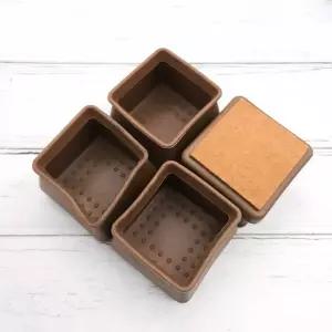 의자발커버 긁힘방지 의자발 4개세트 사각특대갈색 (WFJPVW9)