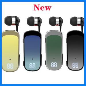 귀걸이 연꽃 블루투스 헤드셋 와이어 포함 개폐식 비즈니스 음악 20 시간 진동 알림 전화 2 개 연결