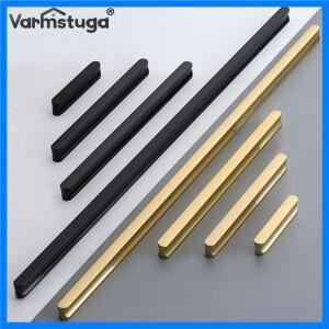 VARMSTUGA 미국의 간단한 검은 알루미늄 합금 주방 캐비닛 도어 손잡이와 서랍 당겨 가구 핸들 하드웨어